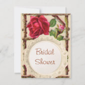  oud roos rustiek Victoriaans Antiek Kaart (Achterkant)