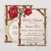  oud roos rustiek Victoriaans Antiek Kaart (Voorkant / Achterkant)