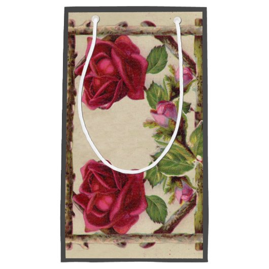 oud roos rustiek Victoriaans Antiek Klein Cadeauzakje (Voorkant)