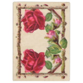 oud roos rustiek Victoriaans Antiek Klembord (Achterkant)