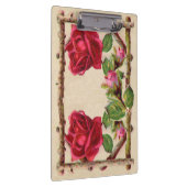 oud roos rustiek Victoriaans Antiek Klembord (Rechts)
