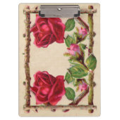  oud roos rustiek Victoriaans Antiek Klembord (Voorkant)