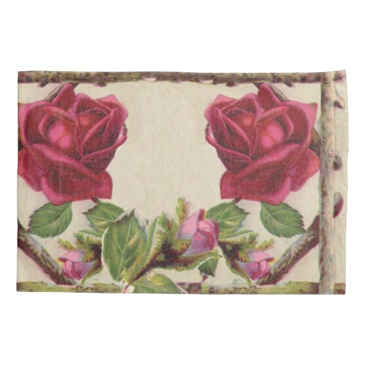  oud roos rustiek Victoriaans Antiek Kussensloop (Achterkant)