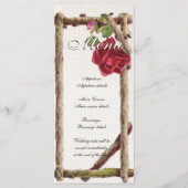  oud roos rustiek Victoriaans Antiek Menu (Voorkant)