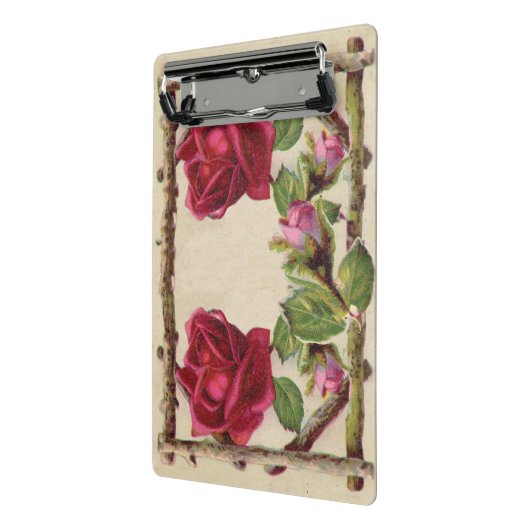 oud roos rustiek Victoriaans Antiek Mini Klembord (Angled2)