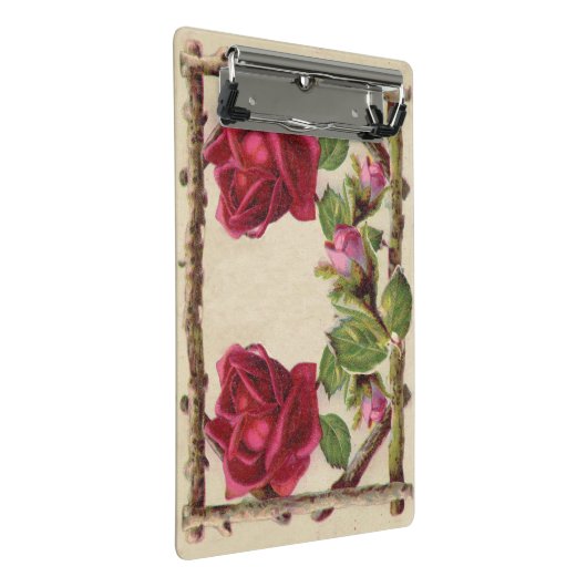oud roos rustiek Victoriaans Antiek Mini Klembord (Schuin)
