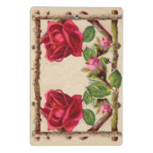 oud roos rustiek Victoriaans Antiek Mini Klembord (Achterkant)