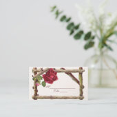  oud roos rustiek Victoriaans Antiek Plaatskaartje (Staand voorkant)