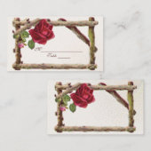  oud roos rustiek Victoriaans Antiek Plaatskaartje (Voorkant / Achterkant)