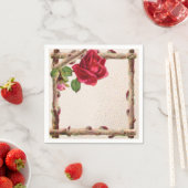  oud roos rustiek Victoriaans Antiek Servet (Insitu)