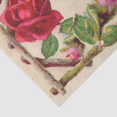  oud roos rustiek Victoriaans Antiek Tissuepapier (Detail)