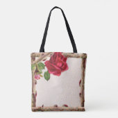  oud roos rustiek Victoriaans Antiek Tote Bag (Achterkant)