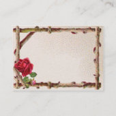 oud roos rustiek Victoriaans Antiek Visitekaartje (Achterkant)