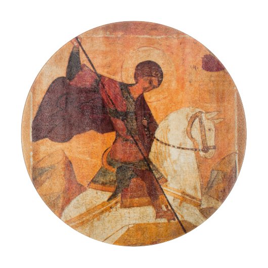 Oud-Russisch icoon van St.Joris Snijplank (Voorkant)