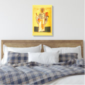 Oud Russisch icoon van St.Nicholas Canvas Afdruk (Insitu (Slaapkamer))