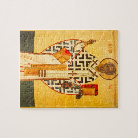 Oud Russisch icoon van St.Nicholas Legpuzzel (Horizontaal)