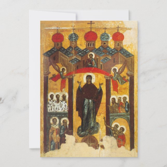 Oud Russisch pictogram De Intercessie (Voorkant)