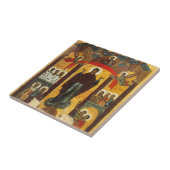 Oud Russisch pictogram De Intercessie Tegeltje (Zijkant)