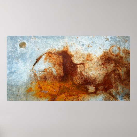 Oud rusten bord, oud zink bord en textuur poster (Voorkant)