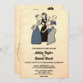 oud Rustic Funny Comic Book Retro Wedding Kaart (Voorkant / Achterkant)