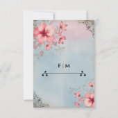 Oud-Rustieke Bloemen & Elegante "Save the Date"-ka Save The Date (Achterkant)