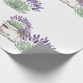 Oud-Rustieke Lavendel Witte Inpakpapier (Hoek)
