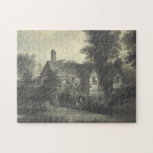 Oud Rustisch Huis Jigzaag Puzzle Legpuzzel