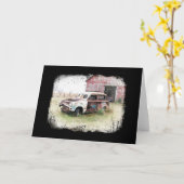 Oud, Rusty en Verlaat Kaart (Gele Bloem)