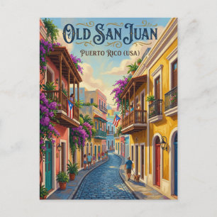 Oud San Juan Puerto Rico Briefkaart