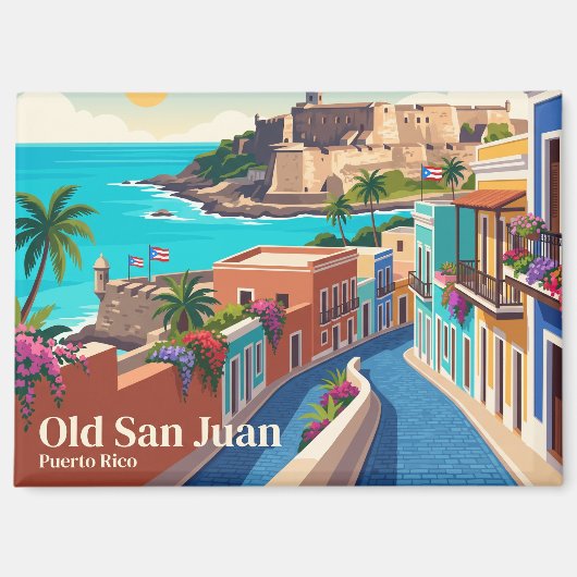 Oud San Juan Puerto Rico Magneet (Voorkant)