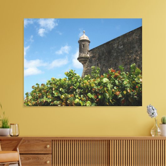 Oud San Juan, Puerto Rico Uitzicht Canvas Afdruk (Insitu (Woonkamer))