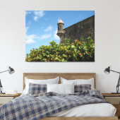 Oud San Juan, Puerto Rico Uitzicht Canvas Afdruk (Insitu (Slaapkamer))