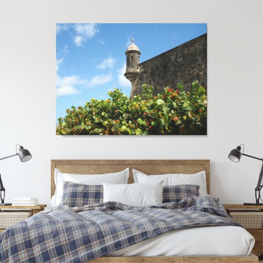 Oud San Juan, Puerto Rico Uitzicht Canvas Afdruk (Insitu (Slaapkamer))