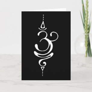Oud Sanskriet Symbool voor Adem Inspiratie Om Kaart