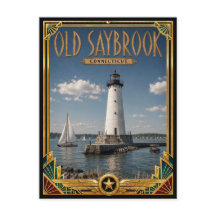Oud Saybrook Connecticut Vintage Art Deco Goud