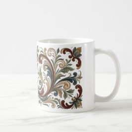 Oud Scandinavisch Volkskunst Patroon Koffiemok