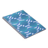 Oud schelp en golven patroon notitieboek (Rechterzijde)