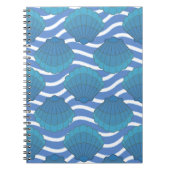 Oud schelp en golven patroon notitieboek (Voorkant)