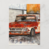oud schilderij van chevy chrevrolet , antiek kunst briefkaart (Voorkant)