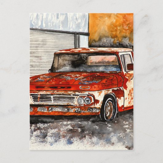 oud schilderij van chevy chrevrolet , antiek kunst briefkaart (Voorkant)