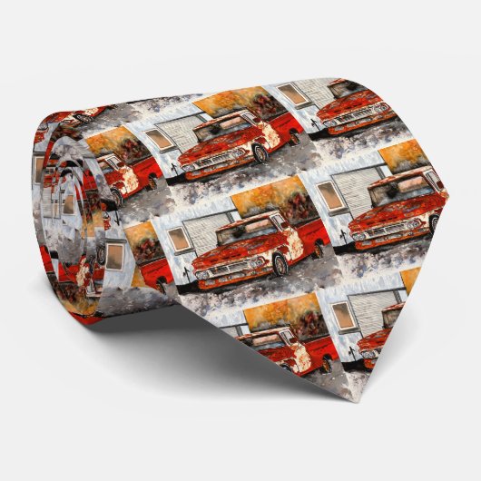 oud schilderij van chevy chrevrolet , antiek kunst stropdas (Opgerold)