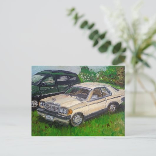 Oud schilderij van Mercedes Briefkaart (Staand voorkant)
