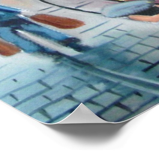 Oud schilderij van Stockport viaduct Poster (Hoek)