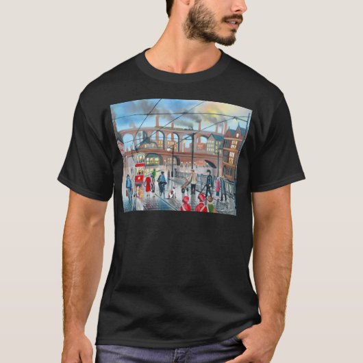 Oud schilderij van Stockport viaduct T-shirt (Voorkant)