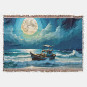 Oud schip aan zee deken (Voorkant)