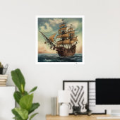 Oud schip poster (Thuiskantoor)