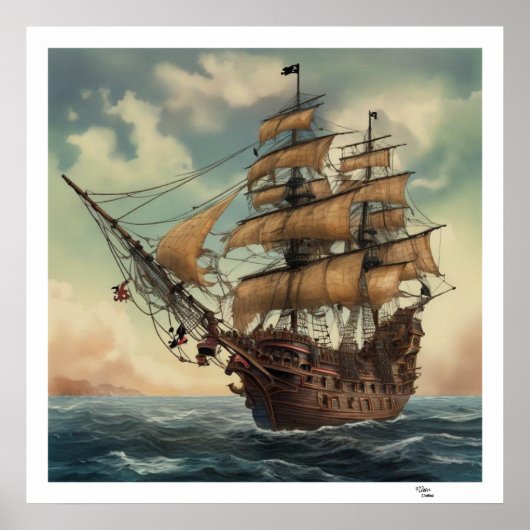 Oud schip poster (Voorkant)