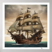 Oud schip poster (Voorkant)