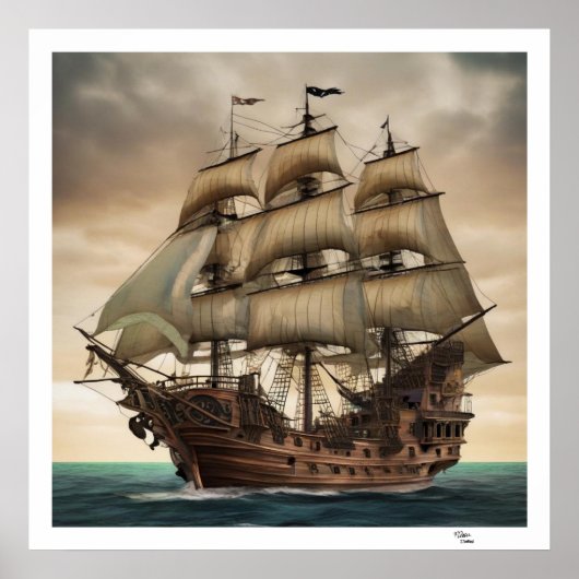 Oud schip poster (Voorkant)