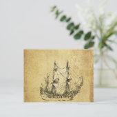  oud schip uit de nautische klasse briefkaart (Staand voorkant)